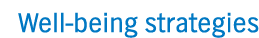 Well-being strategies
