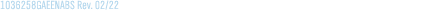 1036258GAEENABS Rev  02 22