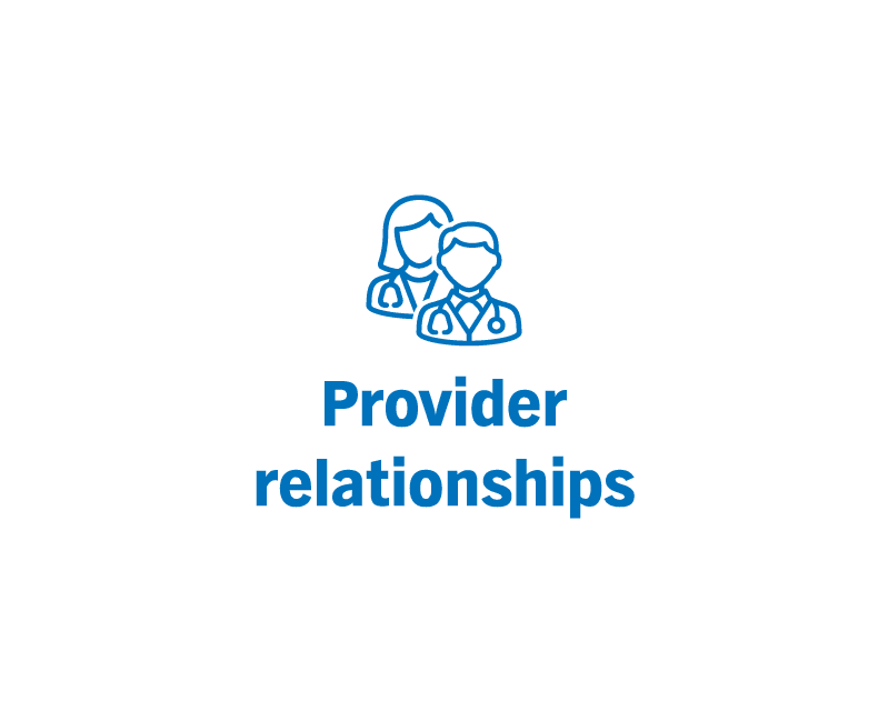  Provider relationships
