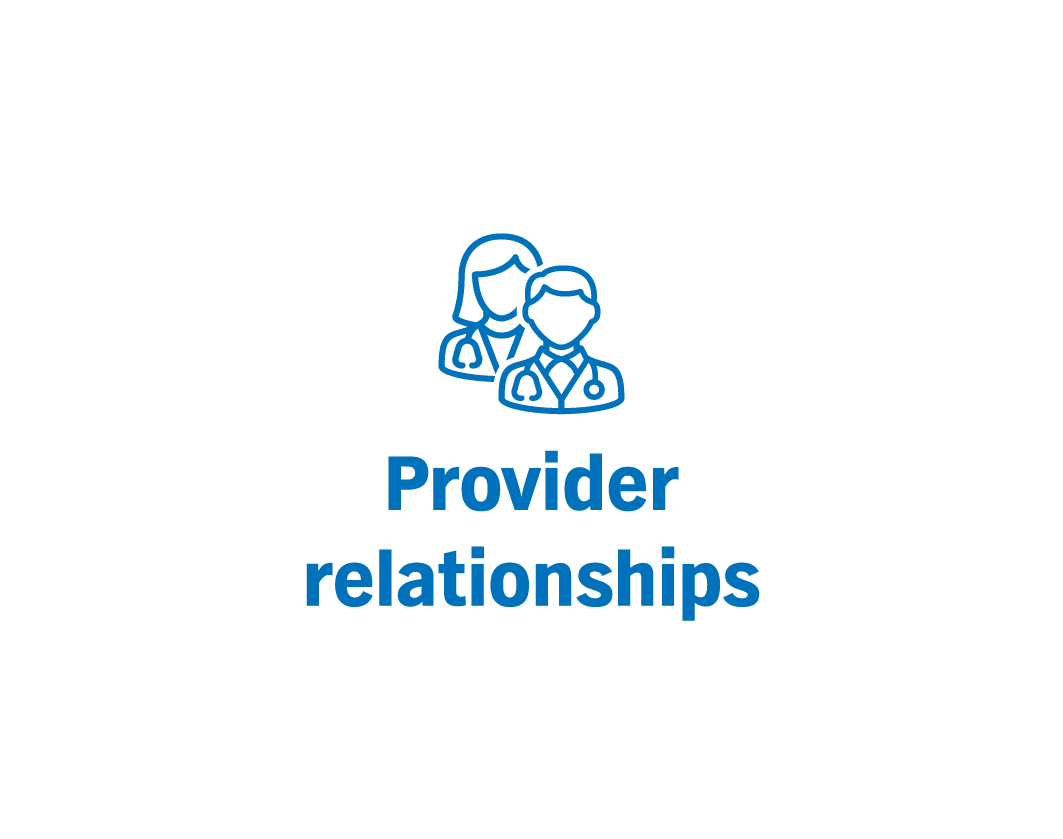  Provider relationships
