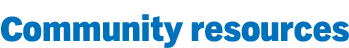 Community resources