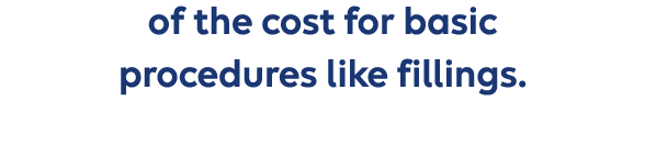 of the cost for basic procedures like fillings. 