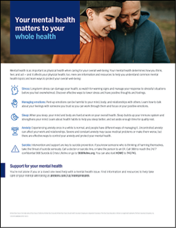 Emotional Well-being Resources flyer thumbnail