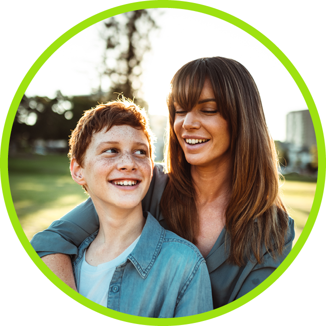 Picture of a mother and son