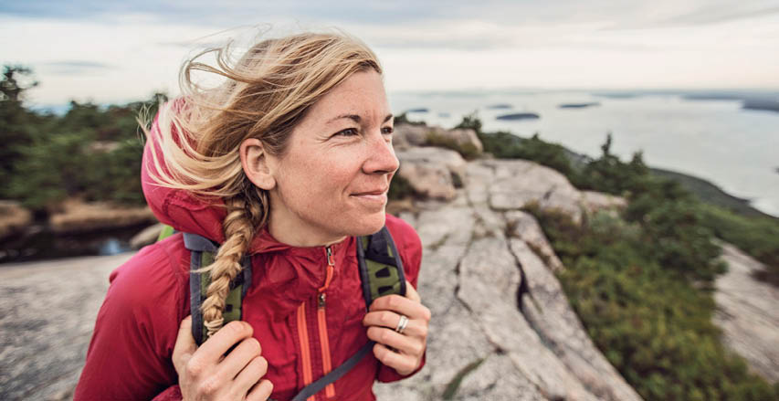 Photo of woman backpacking