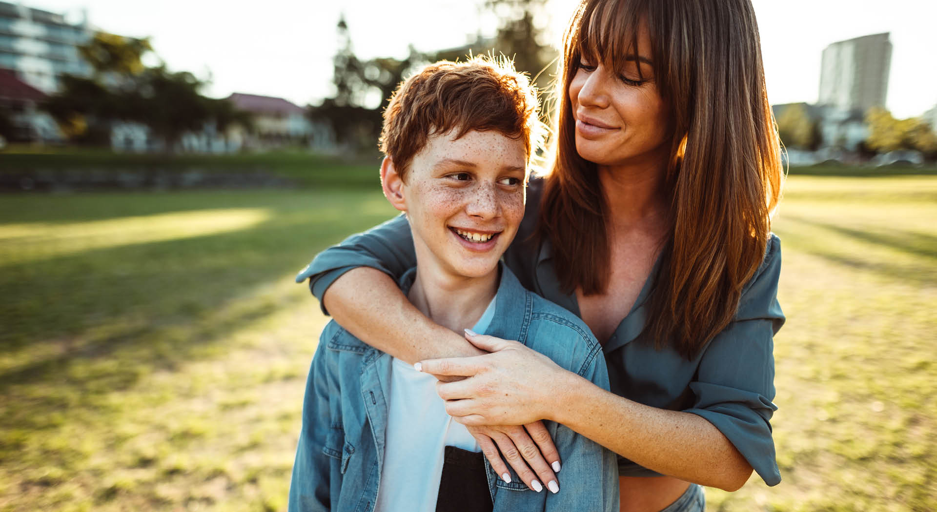 Photo of a mother and son