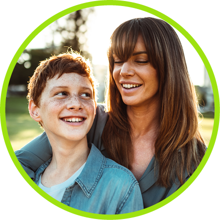 Picture of a mother and son