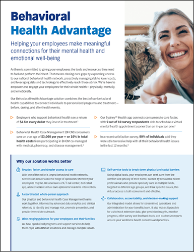 Behavioral Health Advantage flyer thumbnail