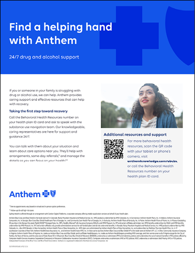 Substance Use Disorder flyer thumbnail