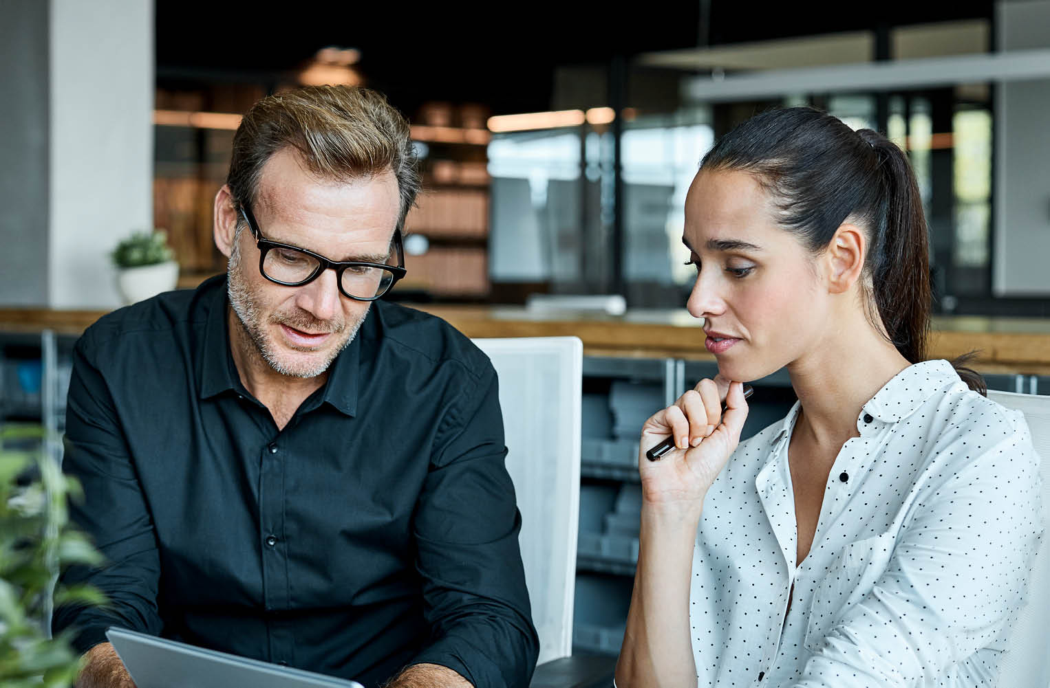 Photo of employees in a meeting