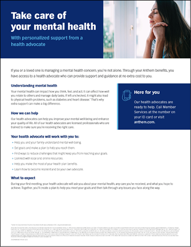 Behavioral Health overview flyer thumbnail