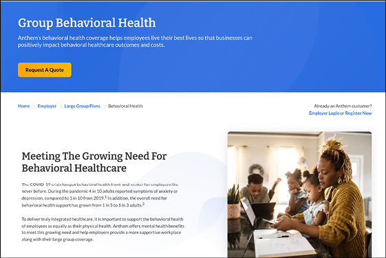 Group Behavioral Health website thumbnail