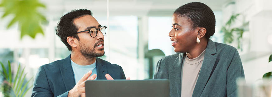 Photo of employees in a meeting