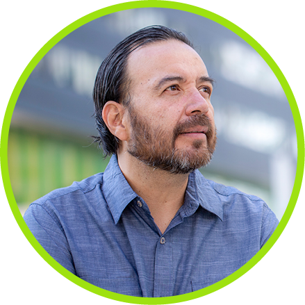 Picture of James, a middle-aged man backpacking.