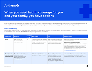 Employee coverage options flyer thumbnail