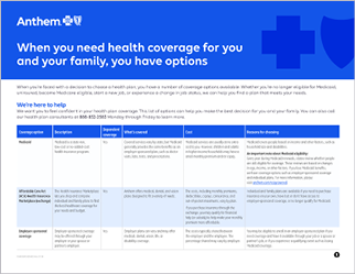Employee coverage options flyer thumbnail