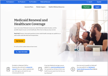 Employee coverage options website thumbnail